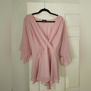 City Chic Blush Pink Wrap Top! Medium/18